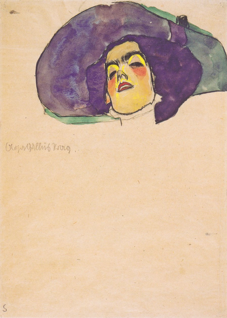 Portrét Olgy Gallusové v Praze od Egon Schiele