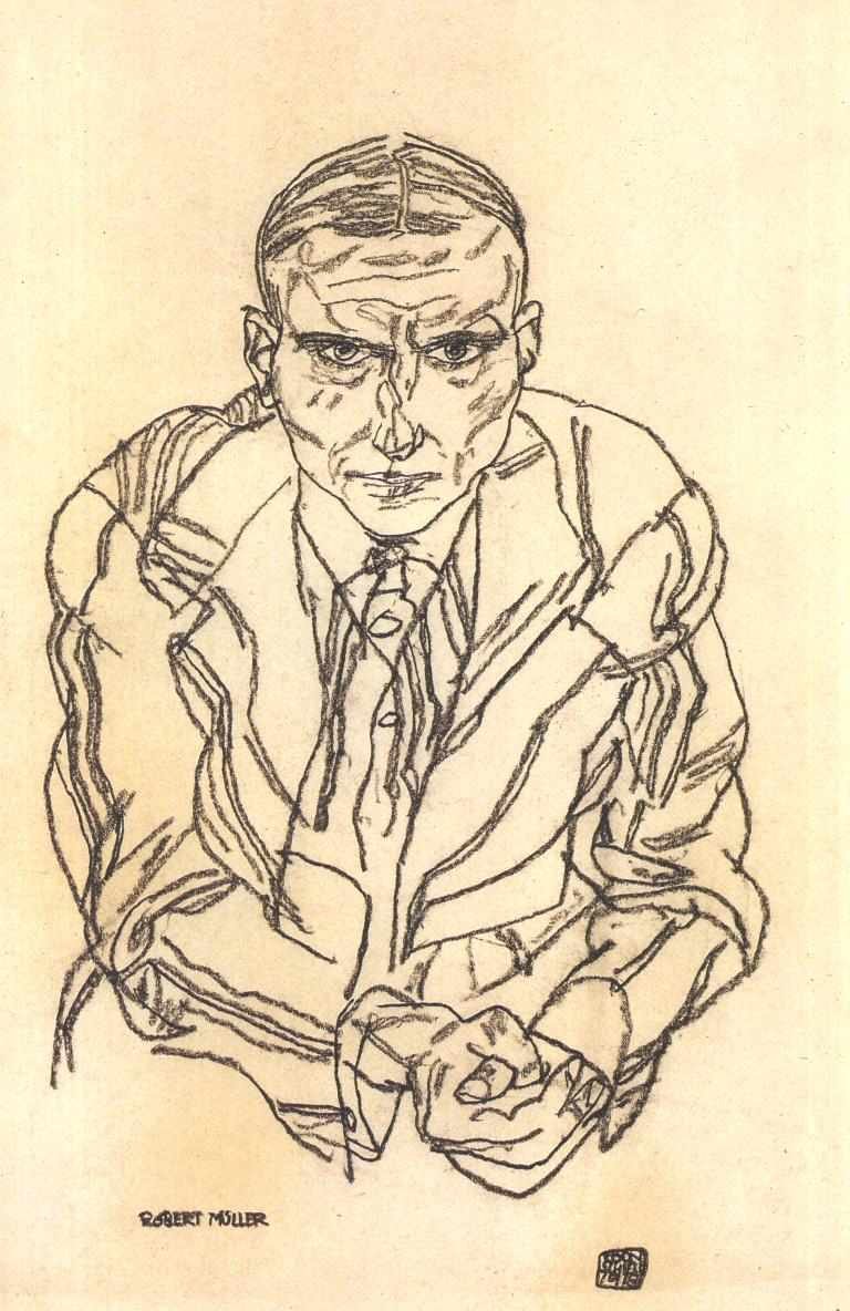 Portrét Roberta Müllera od Egon Schiele