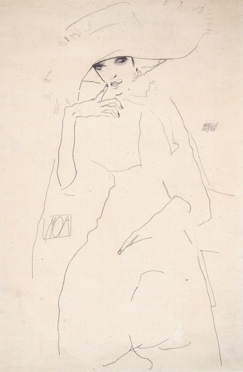 Portrét tanečnice Moa od Egon Schiele