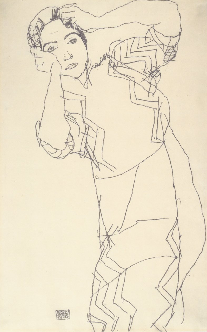 Portrétní studie Friederike Maria Beer od Egon Schiele