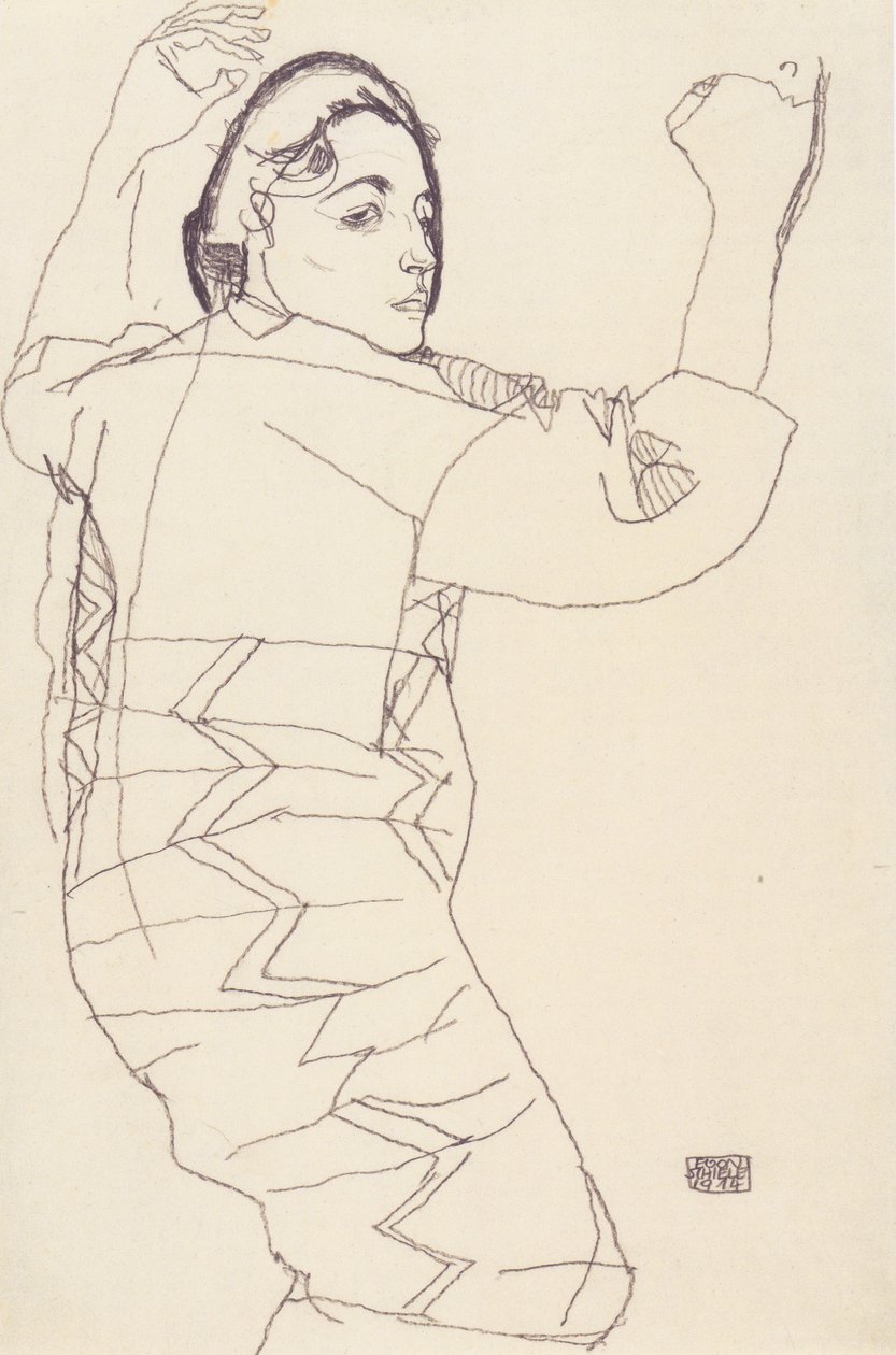 Portrétní studie Friederike Maria Beer od Egon Schiele