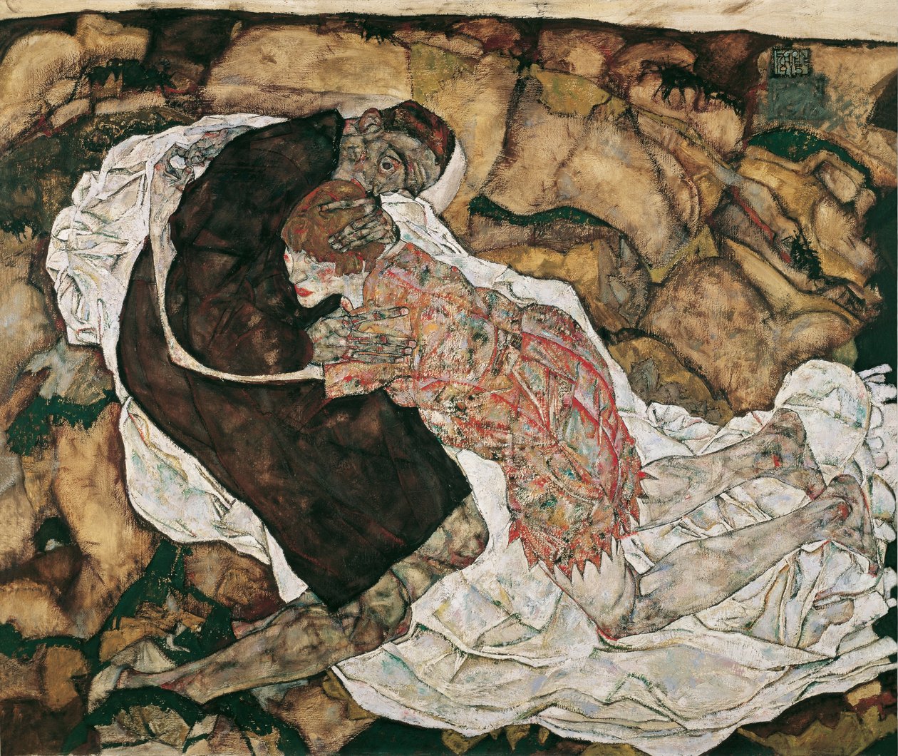 Smrt a Panna od Egon Schiele