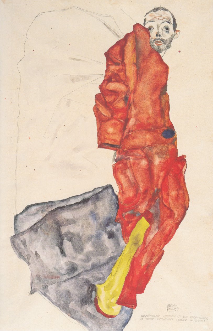 Inhibice umělce je zločin, říká se tomu klíčení života, vražda od Egon Schiele