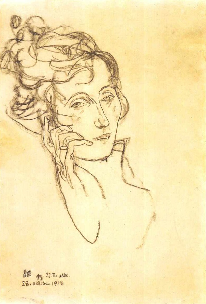 Edith Schiele umírá od Egon Schiele