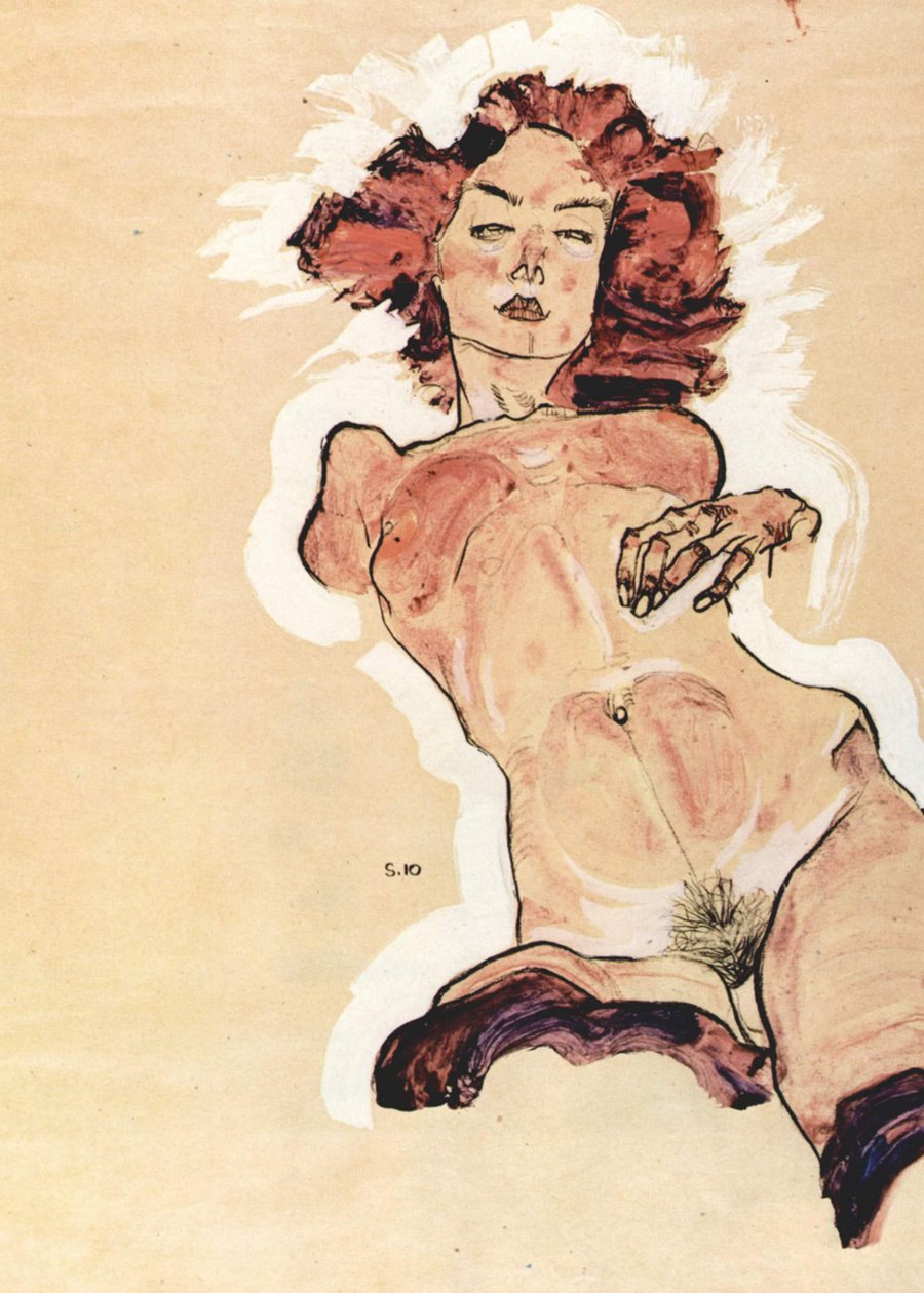 Ženský akt od Egon Schiele