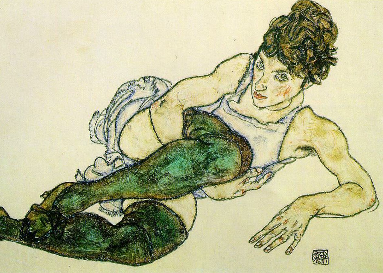 Zelené punčochy od Egon Schiele