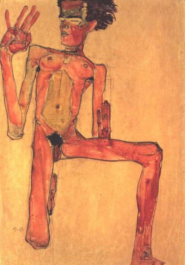 Kneeler Selbstakt od Egon Schiele