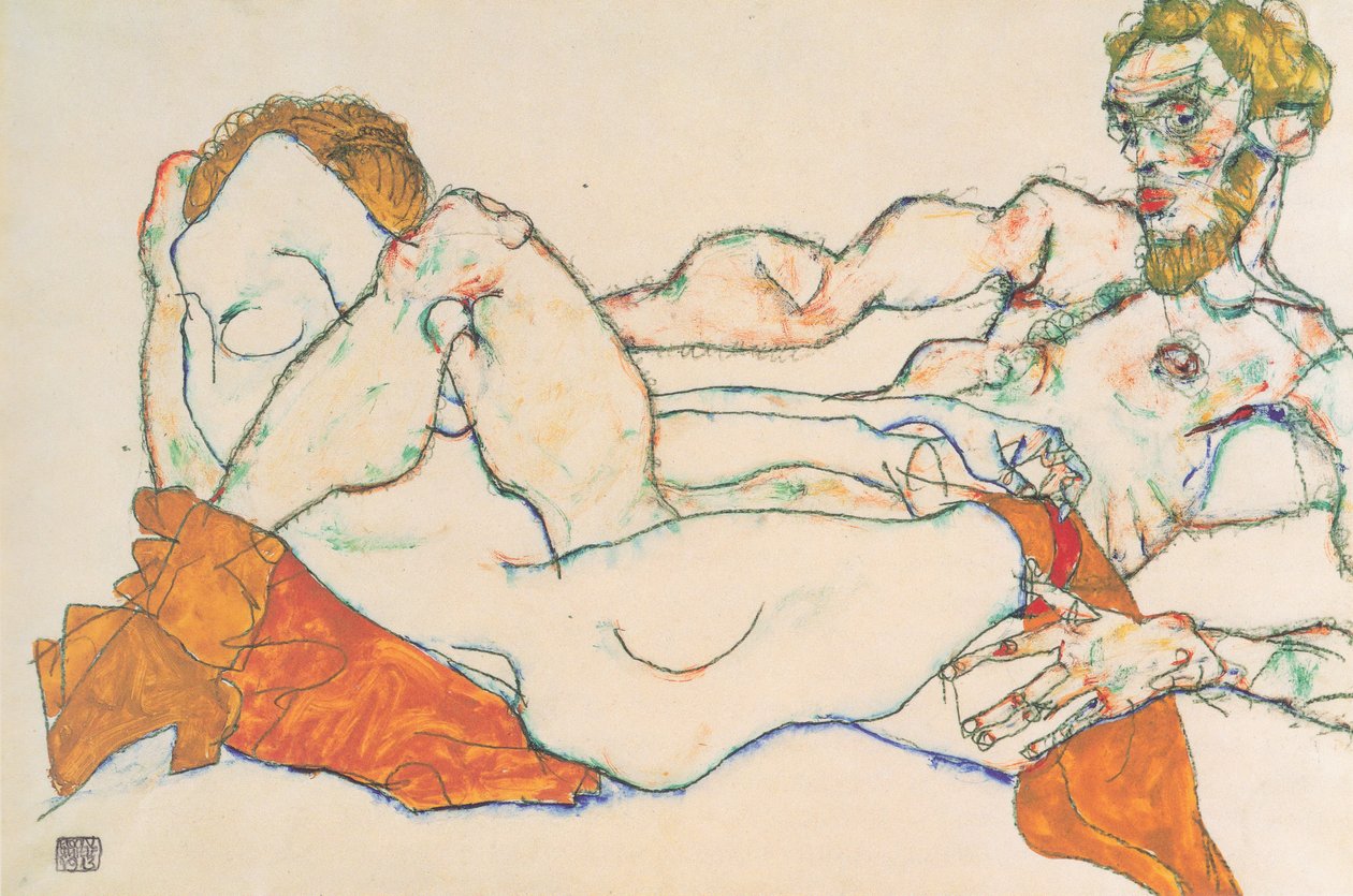 Milenci od Egon Schiele