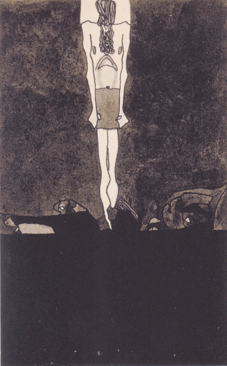 Muž s bederní rouškou od Egon Schiele