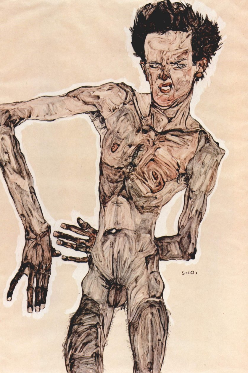 Mužský akt od Egon Schiele