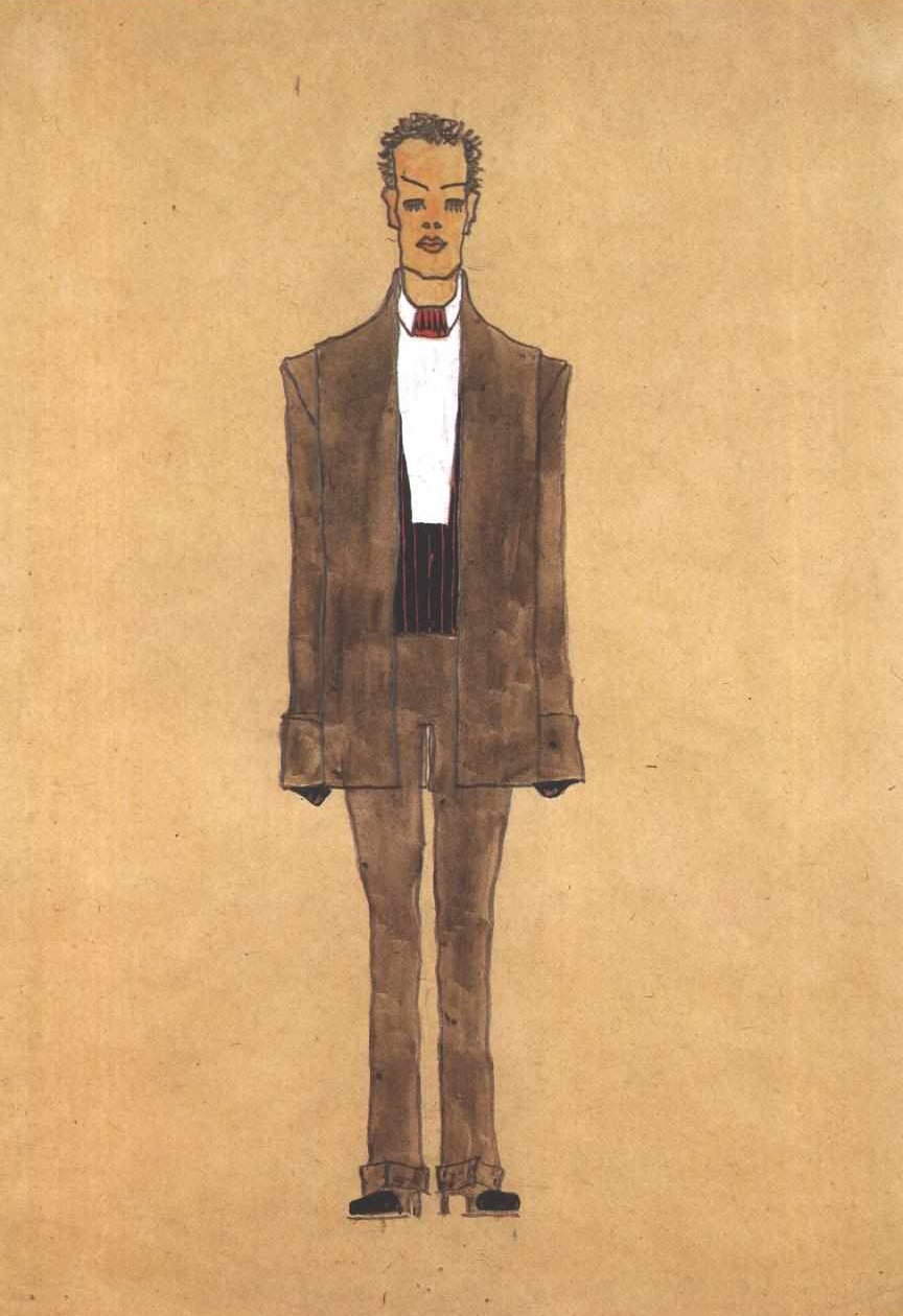 Modeentwurf Abendanzug od Egon Schiele