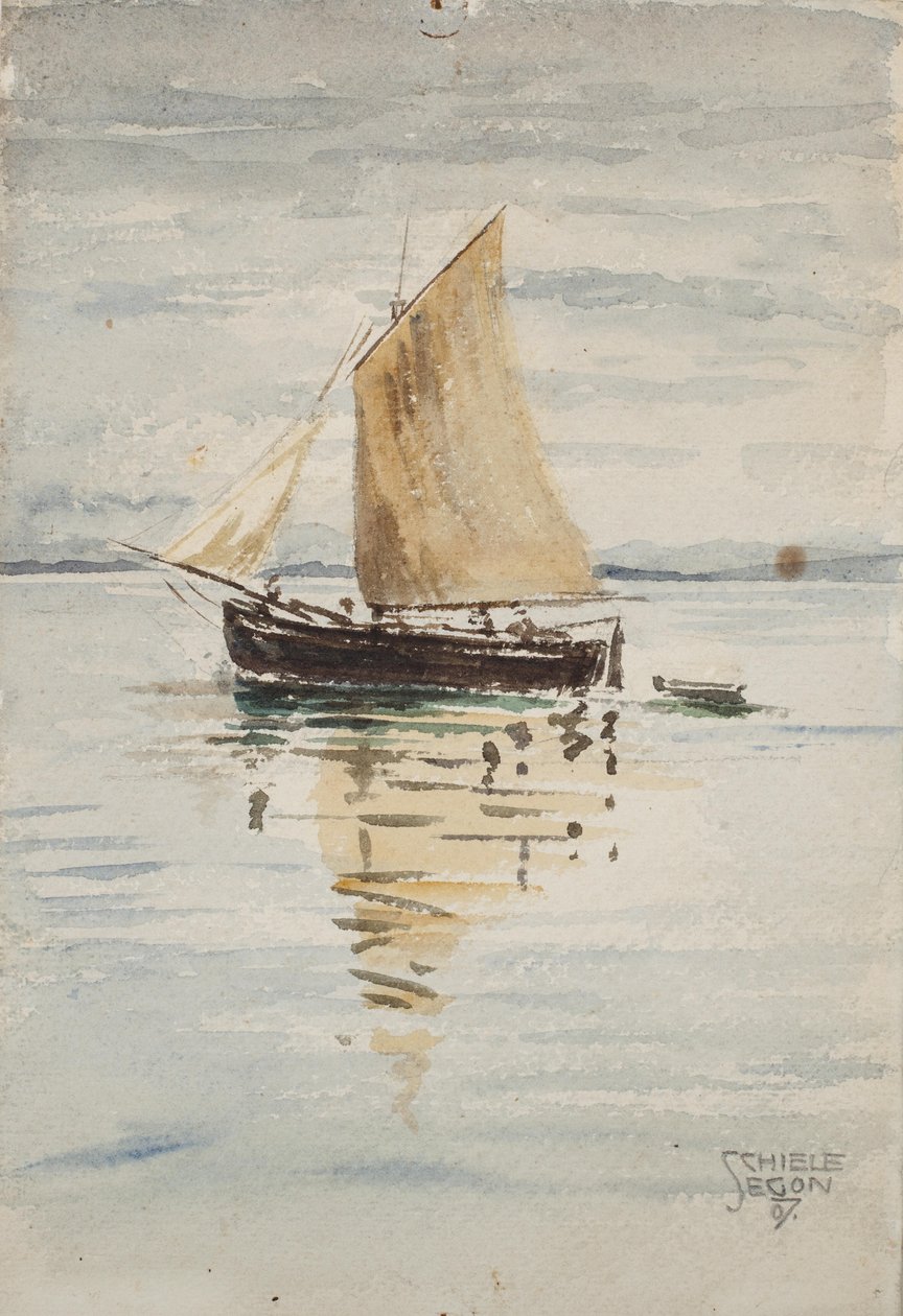 Plachetnice s odlesky od Egon Schiele