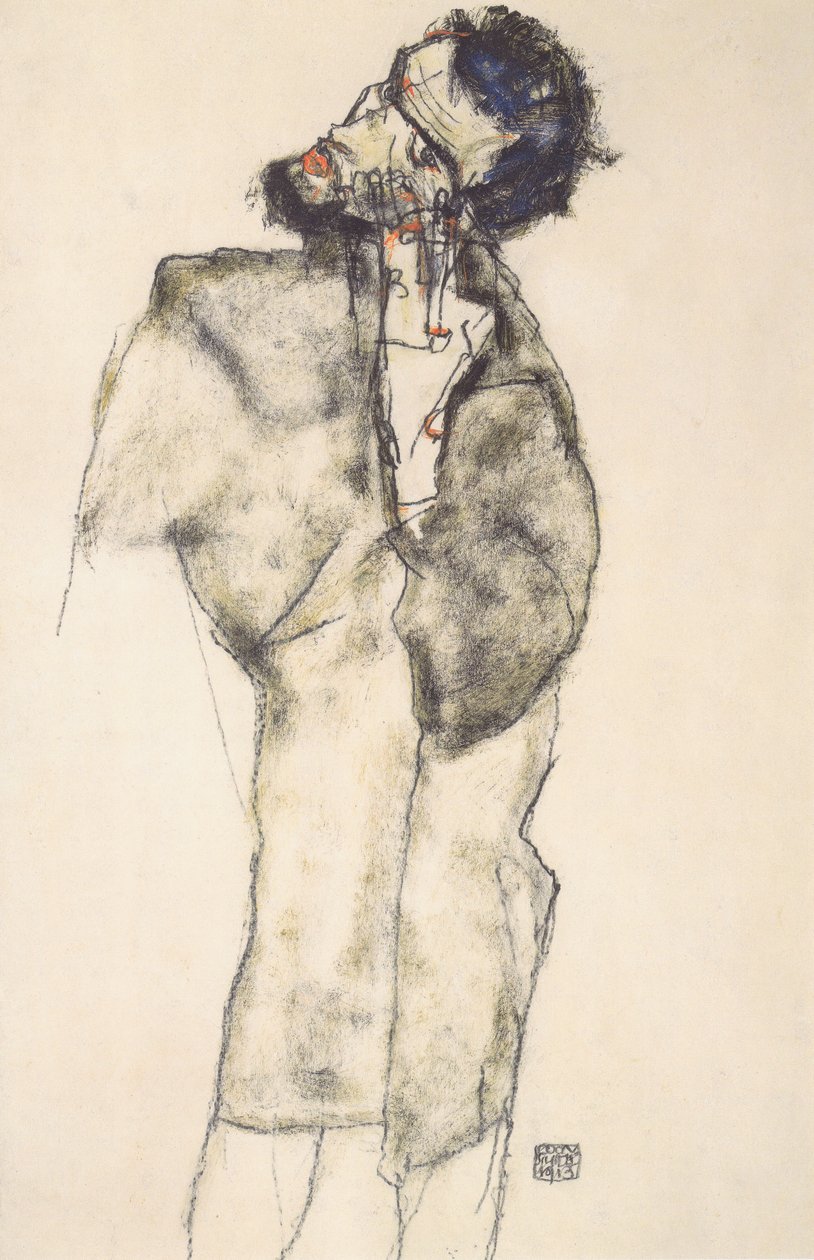 Autoportrét jako asketa od Egon Schiele