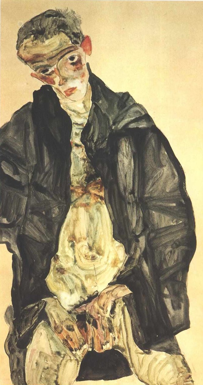 Autoportrét absolvující střední školu od Egon Schiele