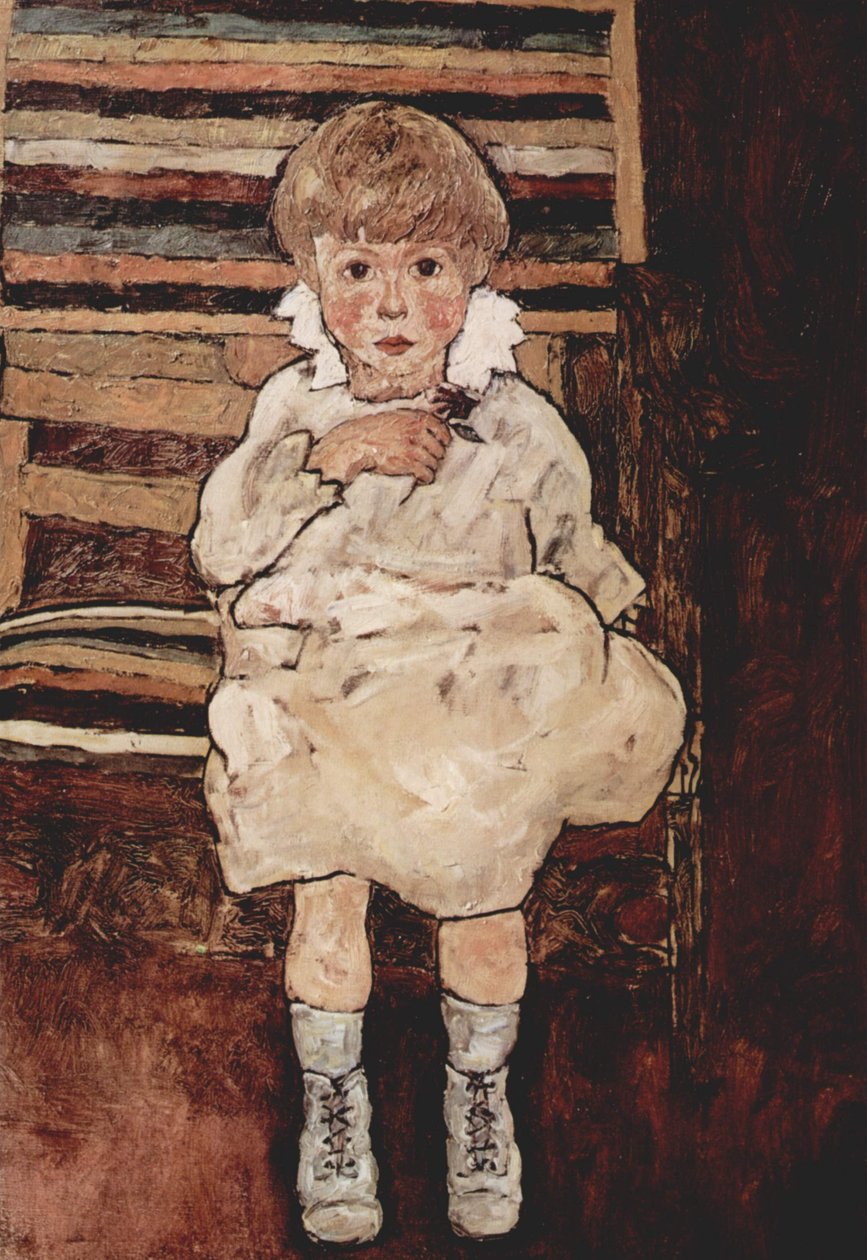 Sedící dítě od Egon Schiele