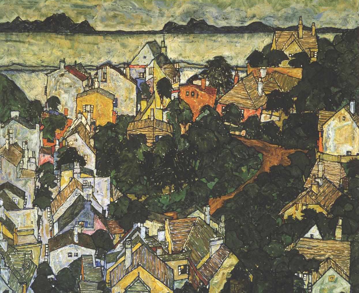 Letní krajina od Egon Schiele