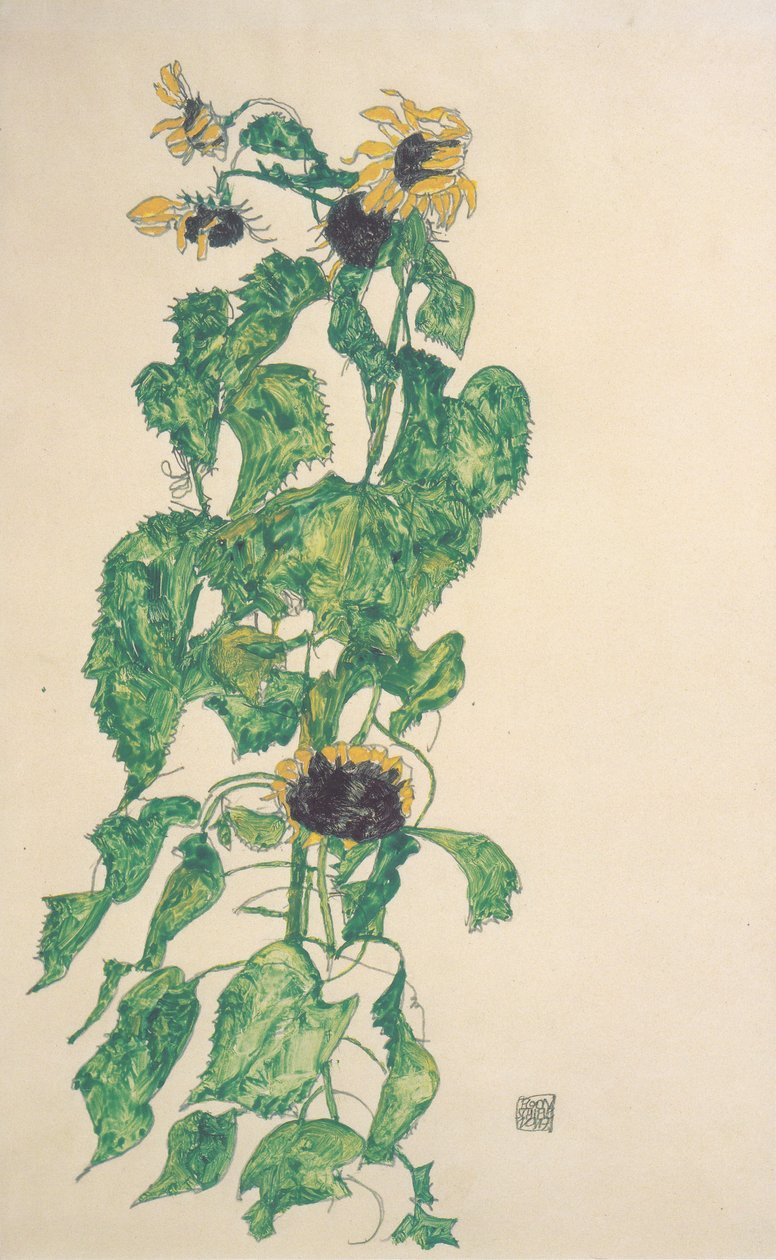 slunečnice od Egon Schiele