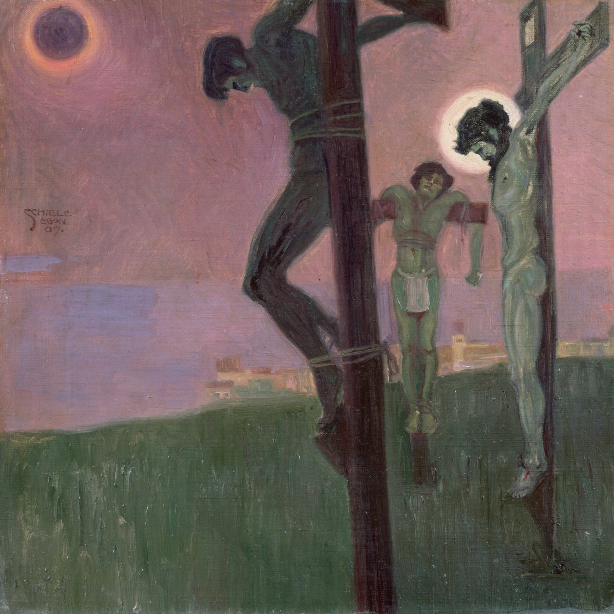 Ukřižování s potemnělým sluncem od Egon Schiele