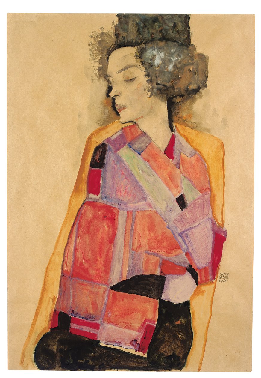 Snící žena od Egon Schiele