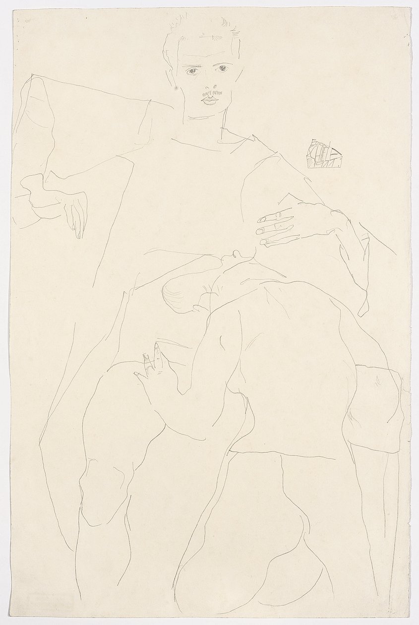 Erotická scéna od Egon Schiele