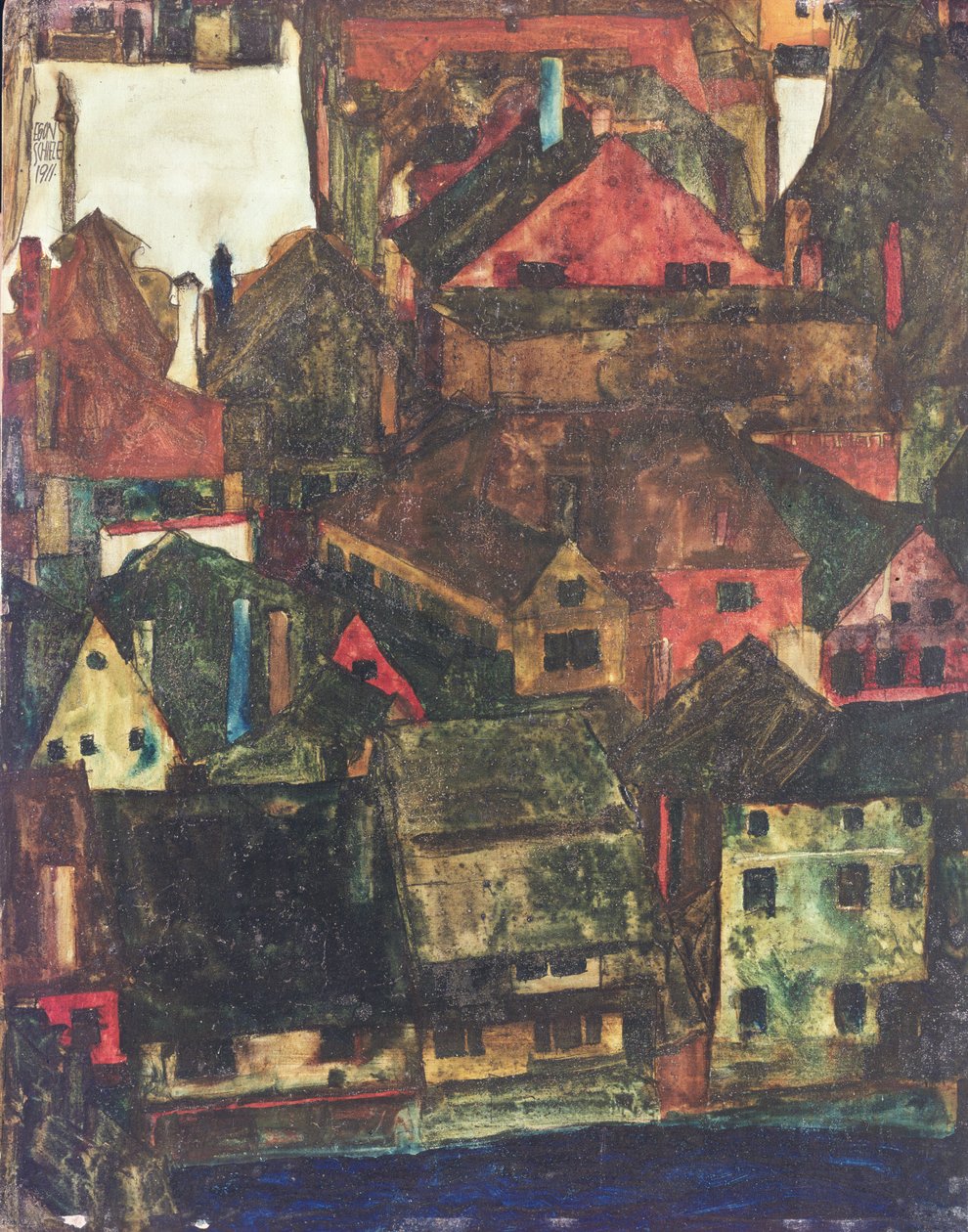 Krumau, 1911 od Egon Schiele