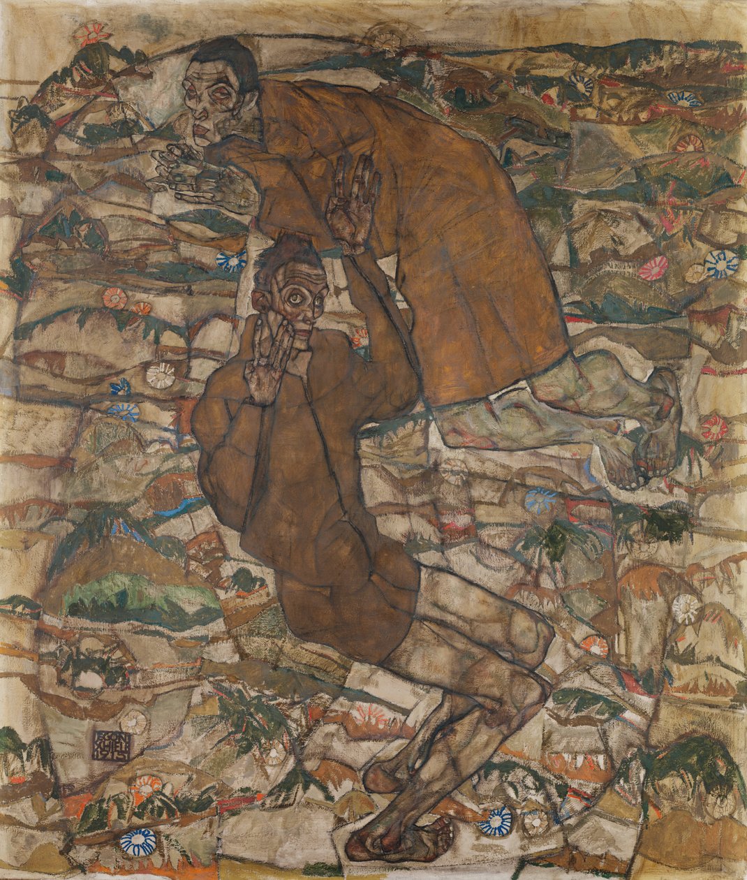 Levitace (The Blind II) od Egon Schiele