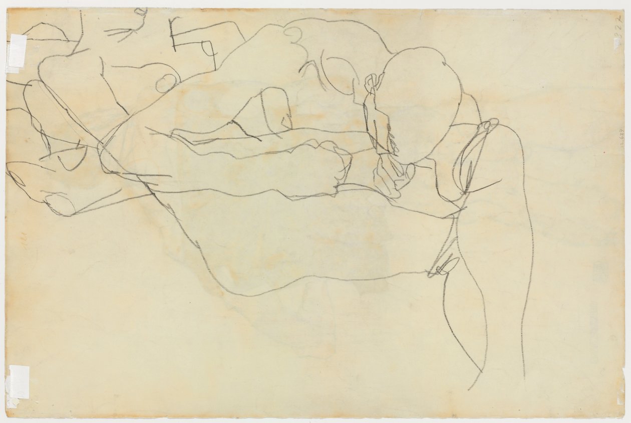 Milenci, 1913 od Egon Schiele