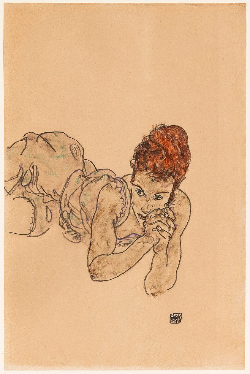 Ležící žena, 1917. od Egon Schiele