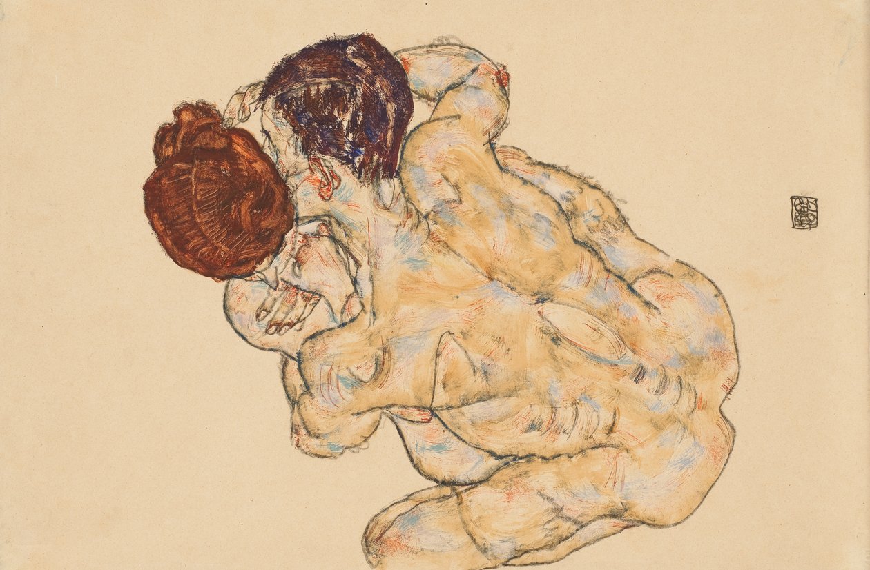 Muž a žena od Egon Schiele