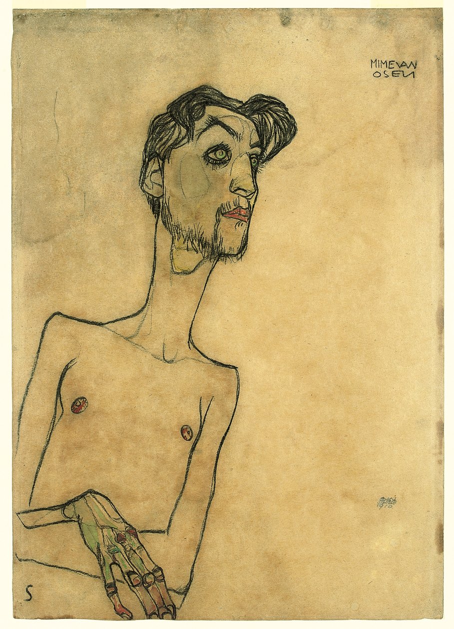 Mime van Osen, 1910 od Egon Schiele