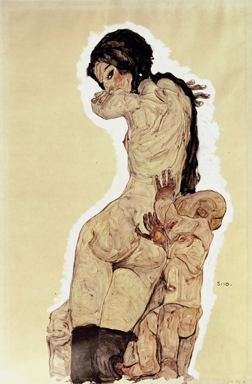 Matka a dítě, 1910 od Egon Schiele