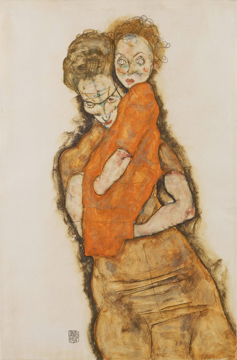 Matka a dítě, 1914 od Egon Schiele