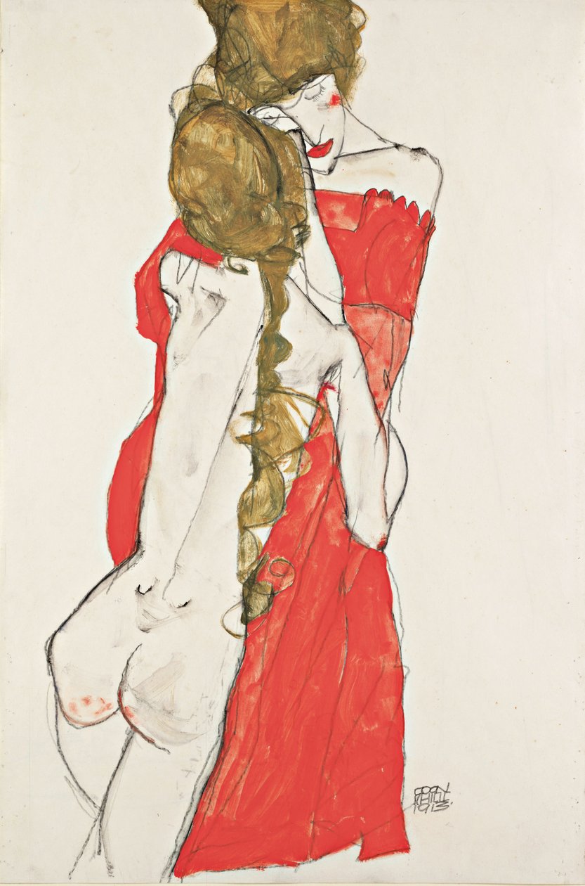 Matka a dcera, 1913 od Egon Schiele