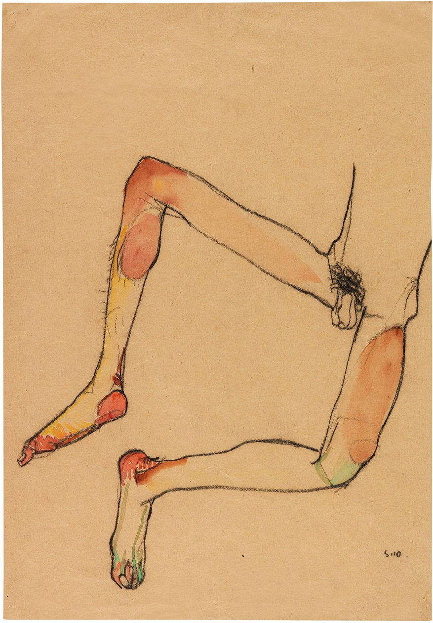 Nahé mužské břicho, 1910. od Egon Schiele
