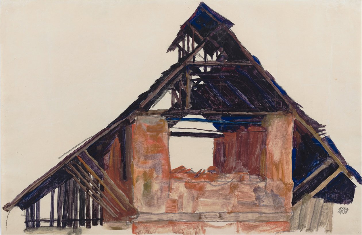 Starý Gable, 1913 od Egon Schiele