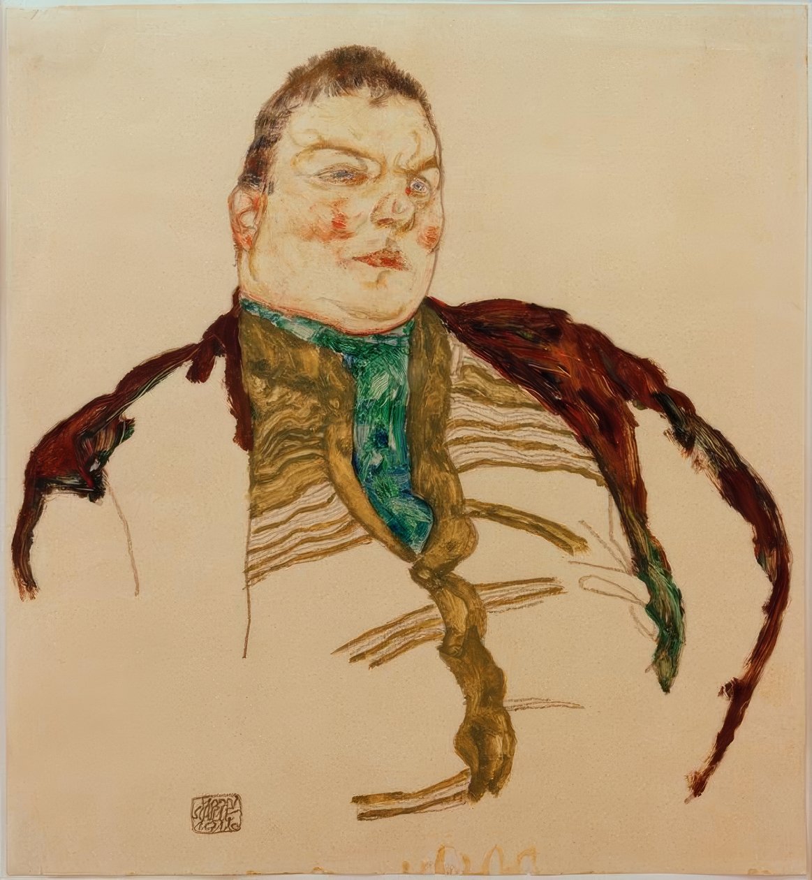 Portrét tlustého muže od Egon Schiele