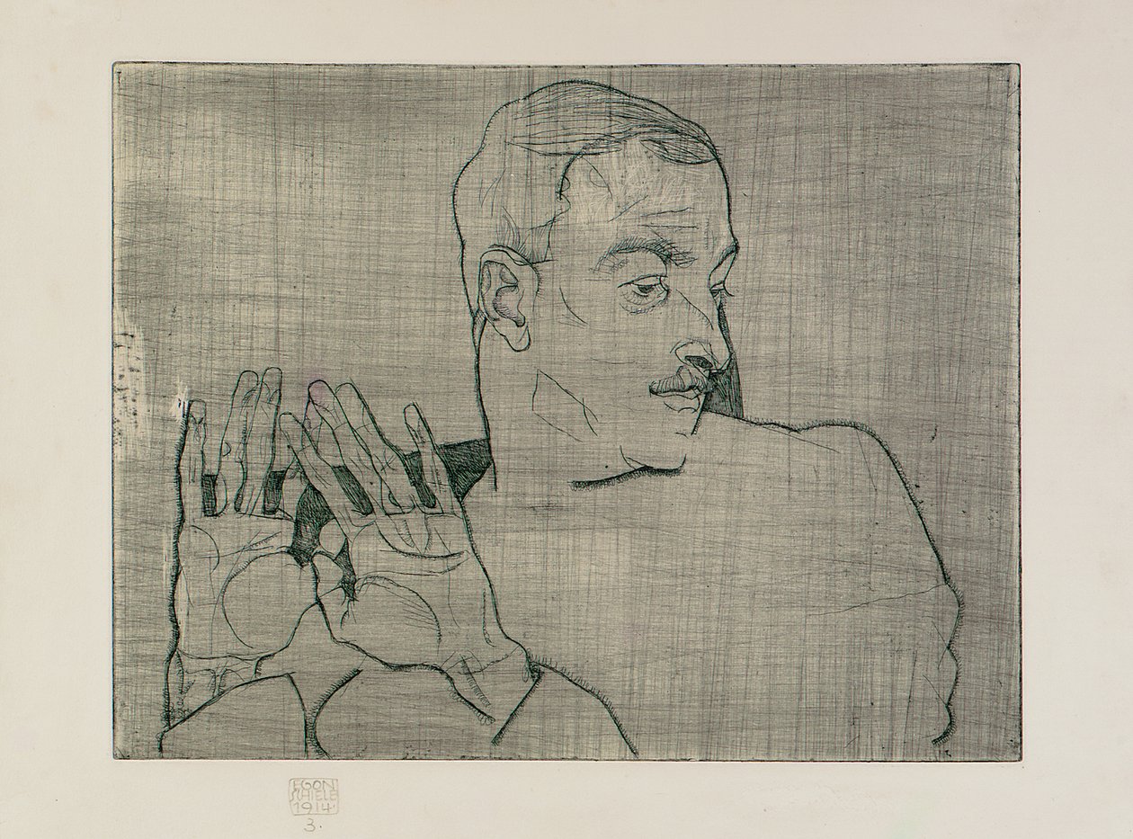 Portrét Arthura Roesslera, 1914 od Egon Schiele