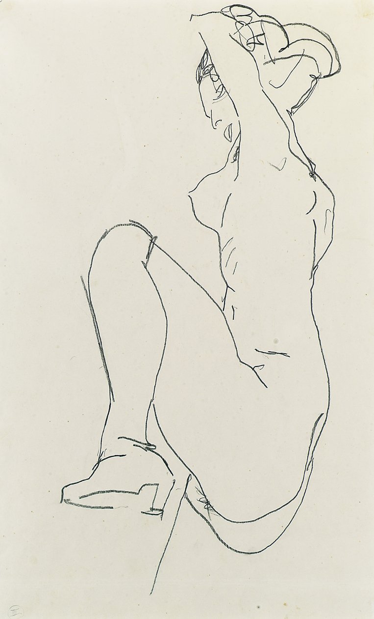 Nahý ženský akt, 1913 od Egon Schiele