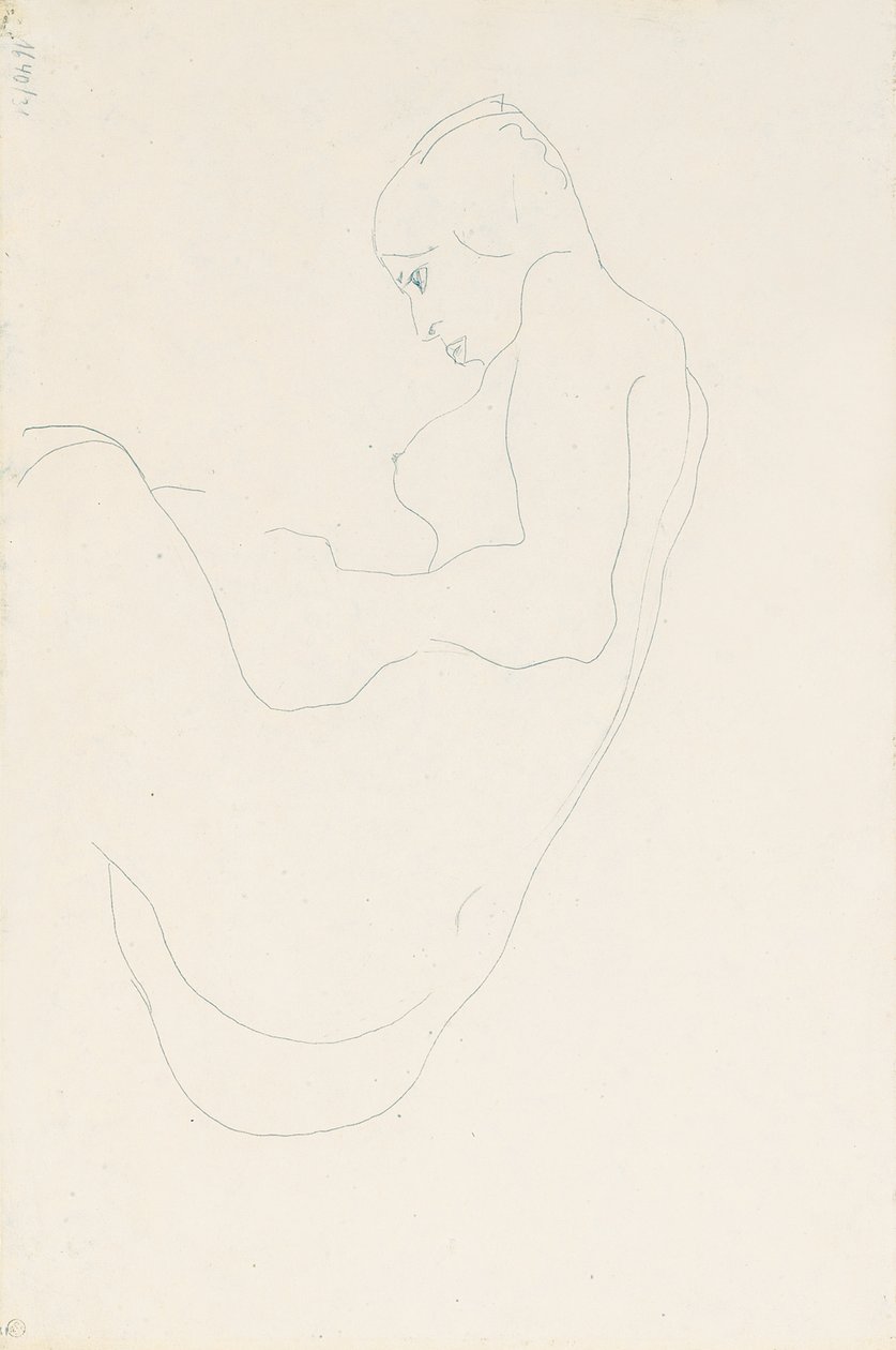 Sedící akt, 1912 od Egon Schiele