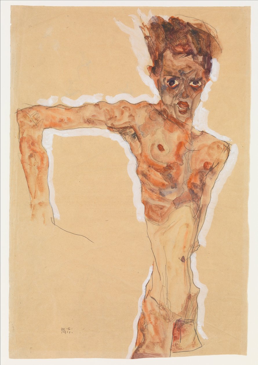 Autoportrét, 1911 od Egon Schiele