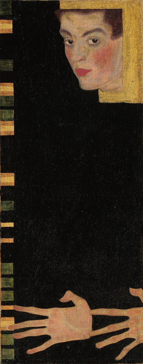 Autoportrét s roztaženými prsty, 1909 od Egon Schiele