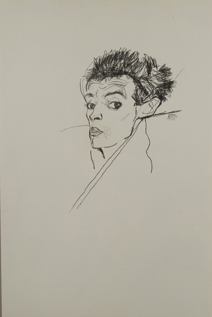 Autoportrét, 1913 od Egon Schiele