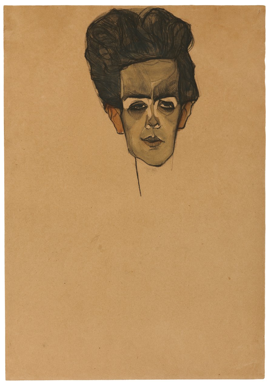 Autoportrét, 1910 od Egon Schiele