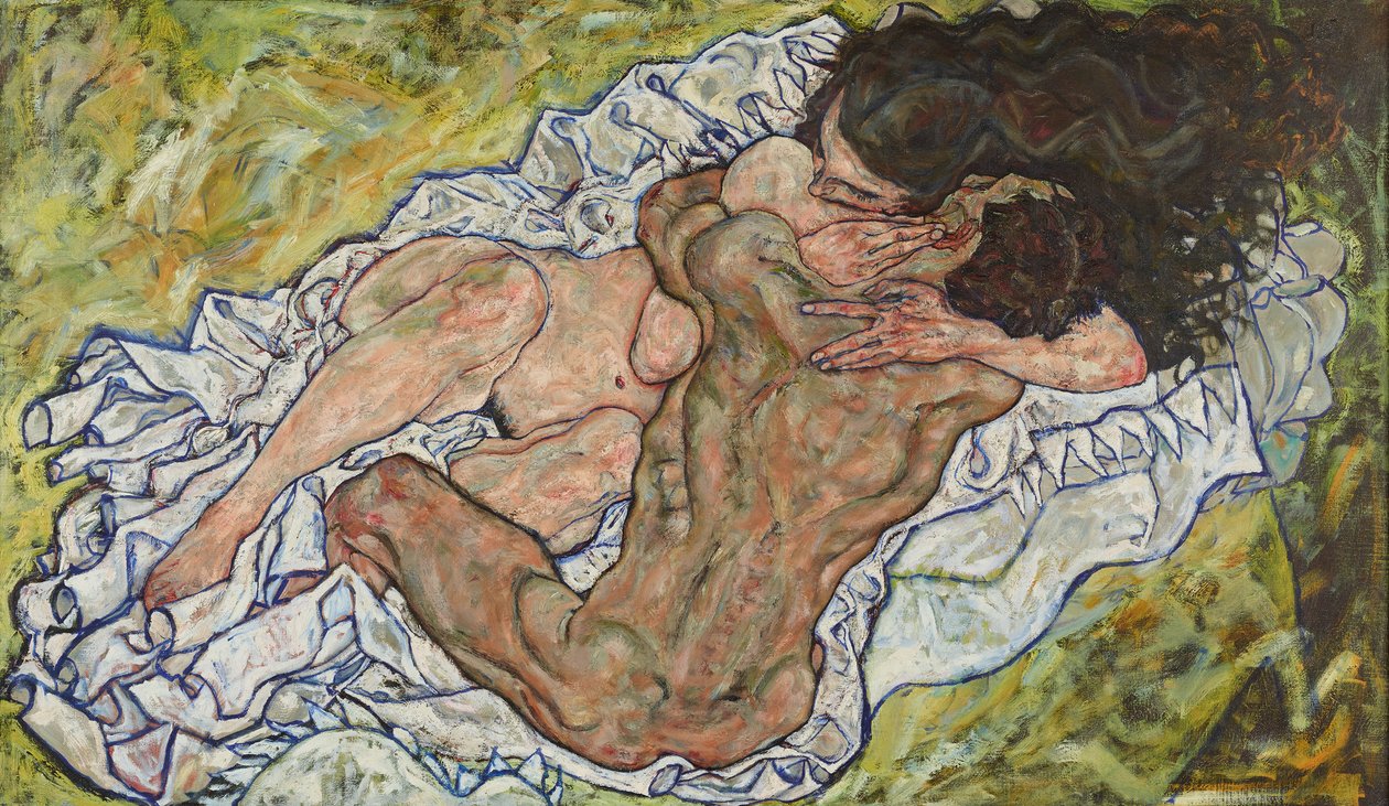 Objetí, 1917. od Egon Schiele