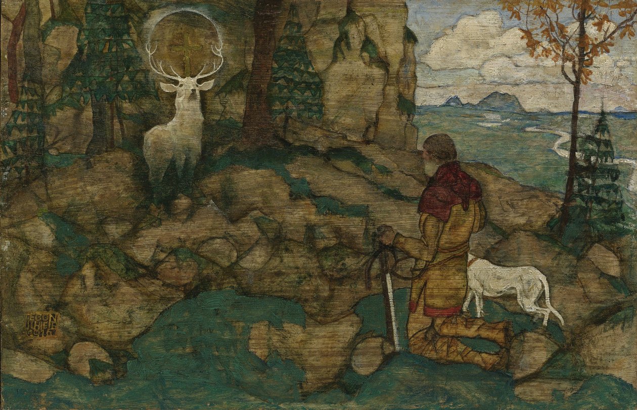 Vize svatého Huberta, 1916 od Egon Schiele