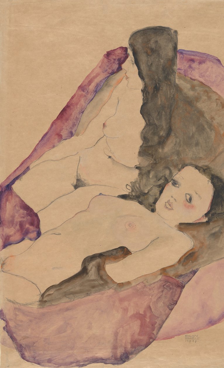 Dva ležící akty, 1911. od Egon Schiele