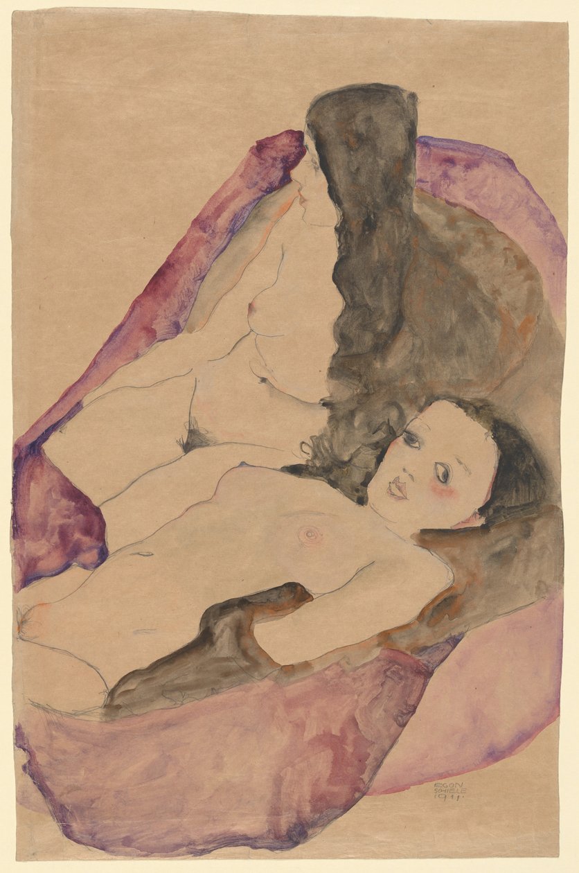 Dva ležící akty, 1911. od Egon Schiele