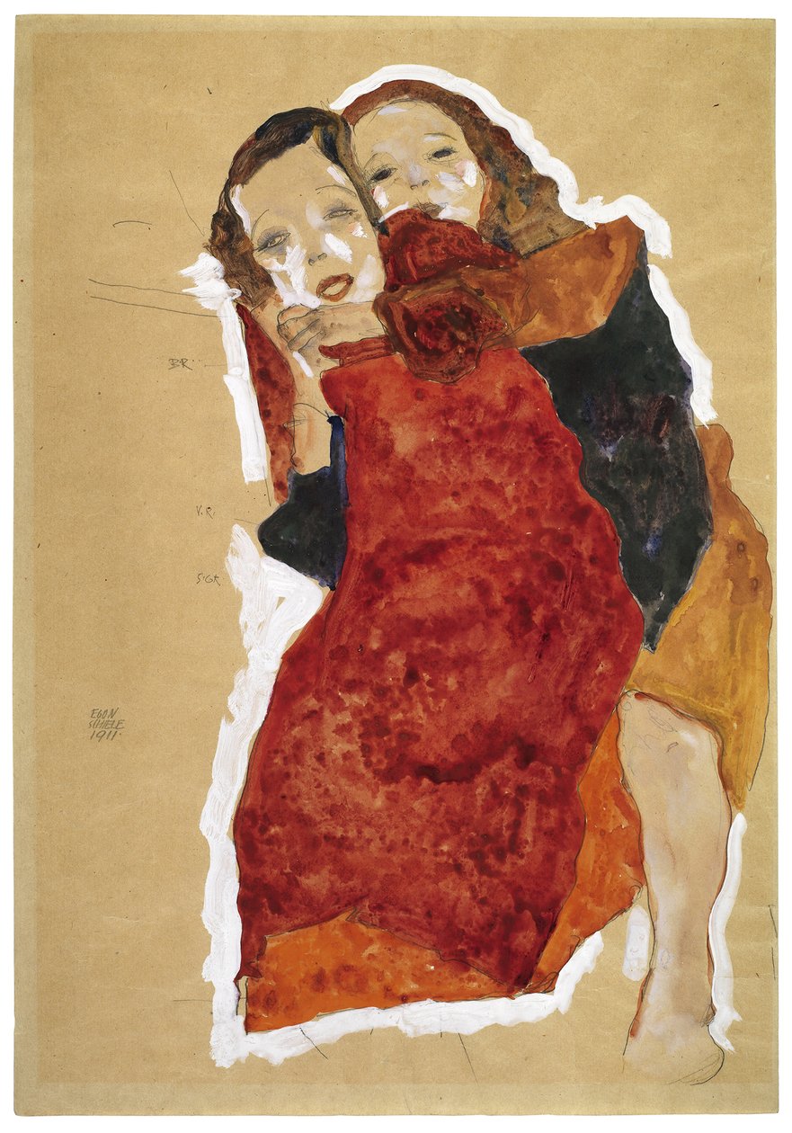 Dvě dívky par Schiele, Egon (1890-1918) od Egon Schiele