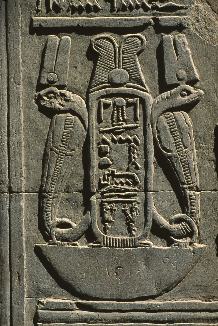 Detail reliéfu, hieroglyfového kamene od Egyptian
