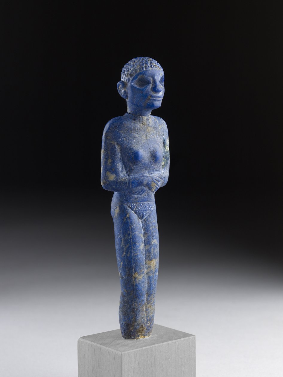 Postava ženy, rané dynastické období (lapis lazuli) od Egyptian